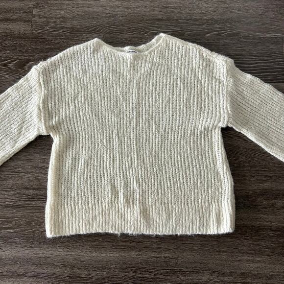 Reformation Kaya Oversized Baby Alpaca Wool Sweater Cream Sz XS Cozy Chunky Knit - Picture 5 of 16